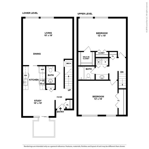 Townhome BTH floorplan at Vistas of Annandale, Annandale, Virginia, 22003